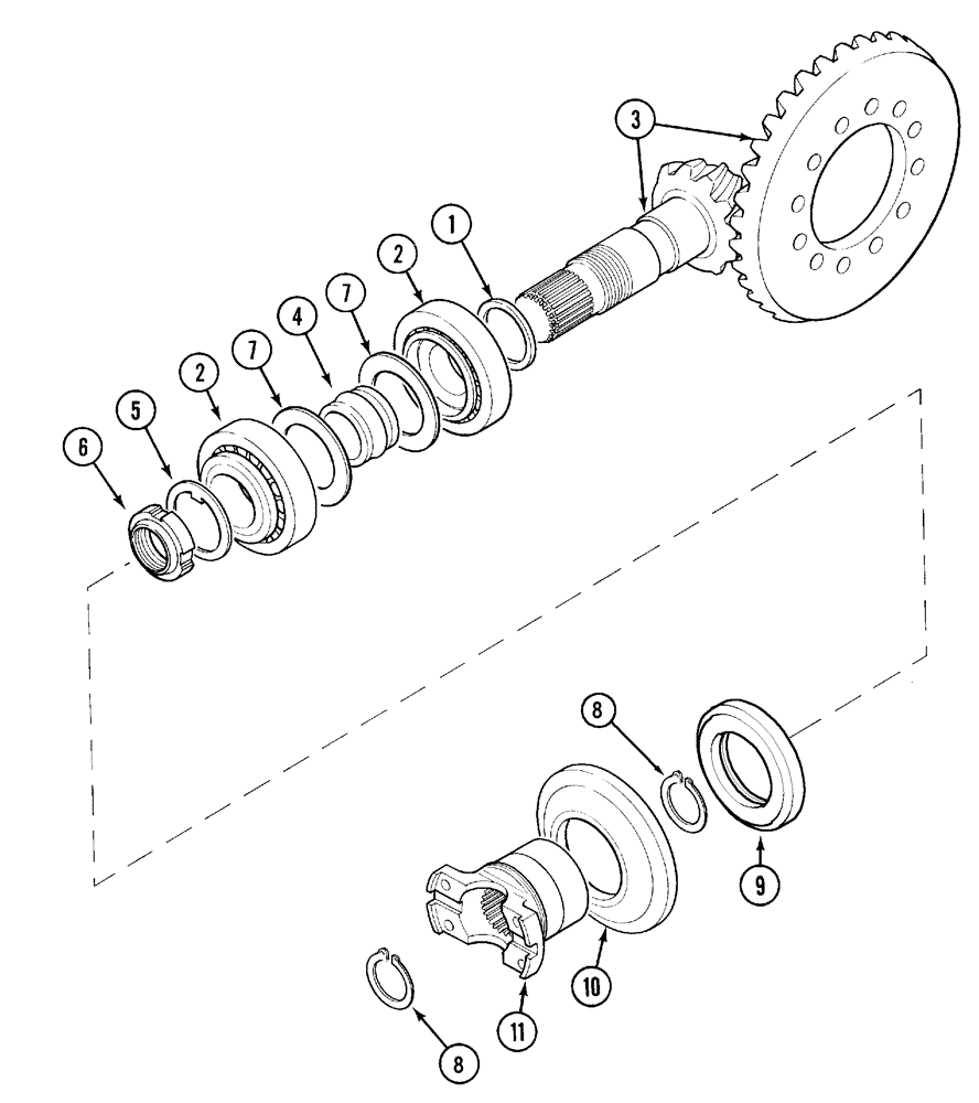 Схема запчастей Case IH MX90C - (05-16) - DRIVE BEVEL GEAR, MX90C, MX100C : 20:19 (05) - STEERING