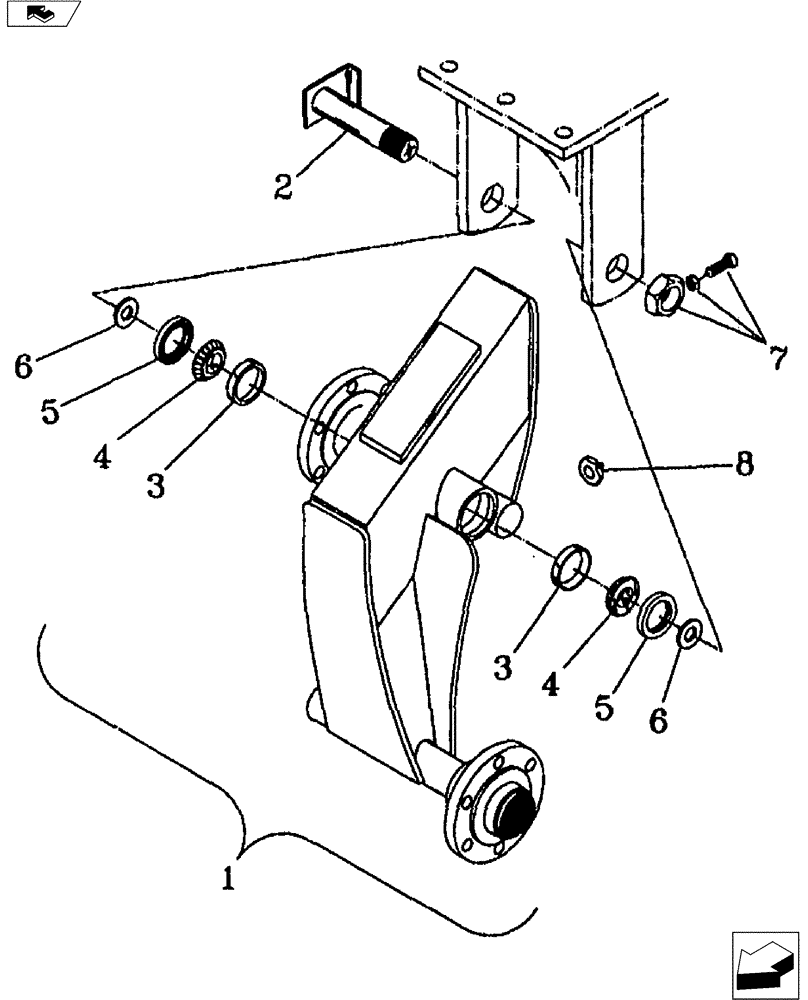 Схема запчастей Case IH 1000 - (48.134.01) - TANDEM AXLE PIVOT (48) - TRACKS & TRACK SUSPENSION