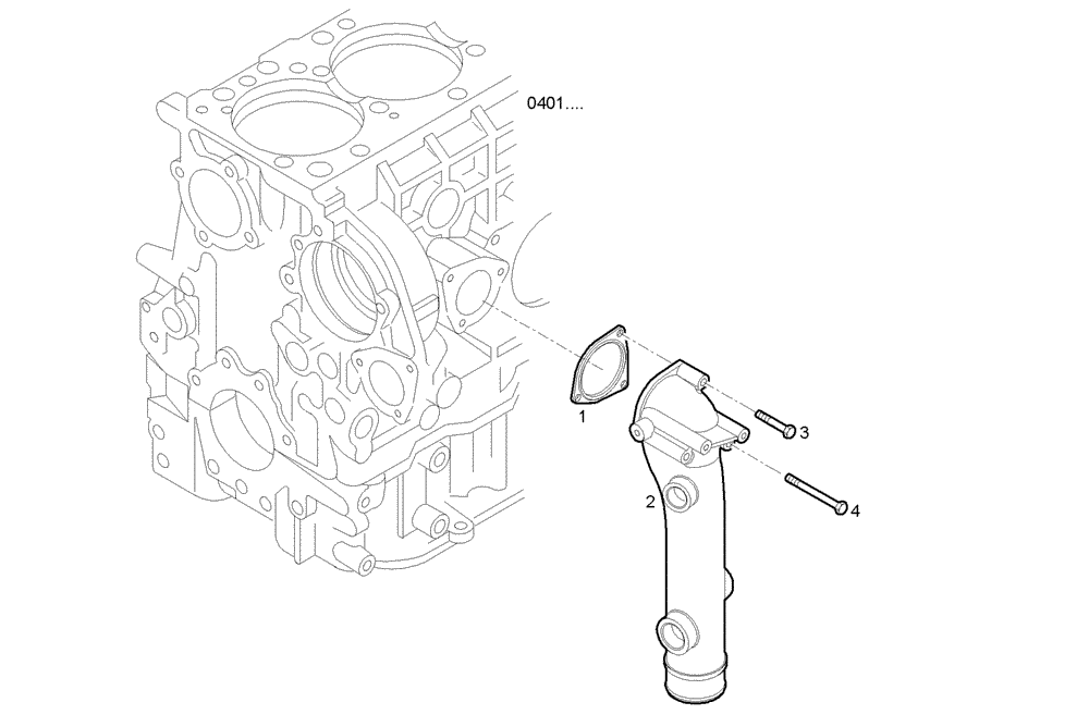 Схема запчастей Case IH F3BE0684Q E901 - (3230.006) - WATER PIPE 