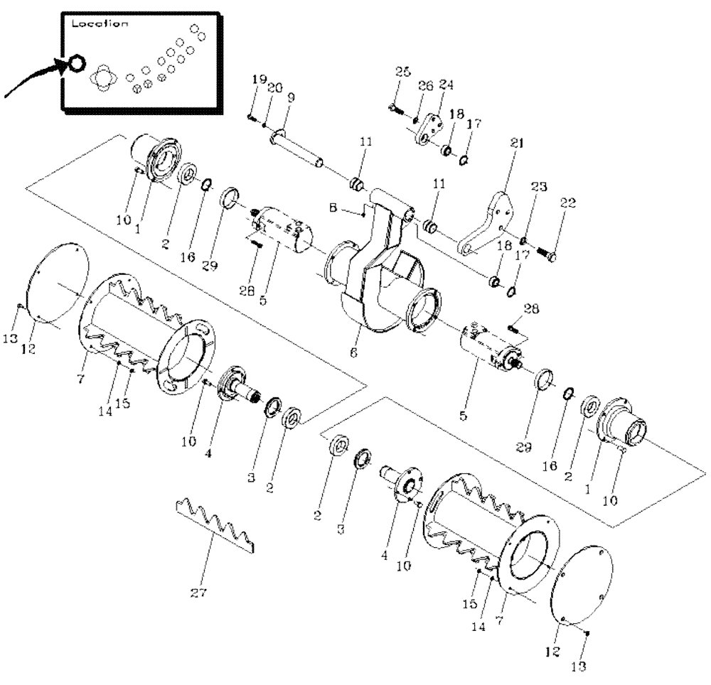 Схема запчастей Case IH 7700 - (A05[02]) - POWER KNOCKDOWN ROLLER {Adjustable} Mainframe & Functioning Components