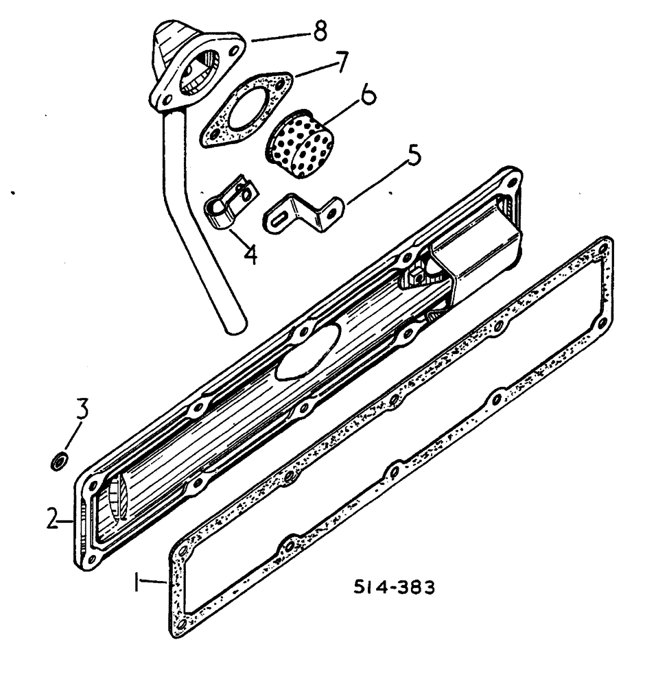 Схема запчастей Case IH 885 - (12-048) - CRANKCASE SIDE COVER AND BREATHER Power