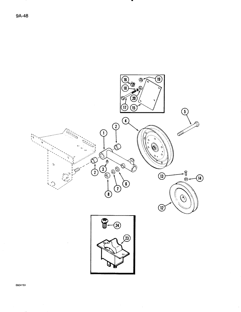 Схема запчастей Case IH 1020 - (9A-48) - REEL DRIVE, 1420E, 1440E, 1460E AND 1480E COMBINE (58) - ATTACHMENTS/HEADERS