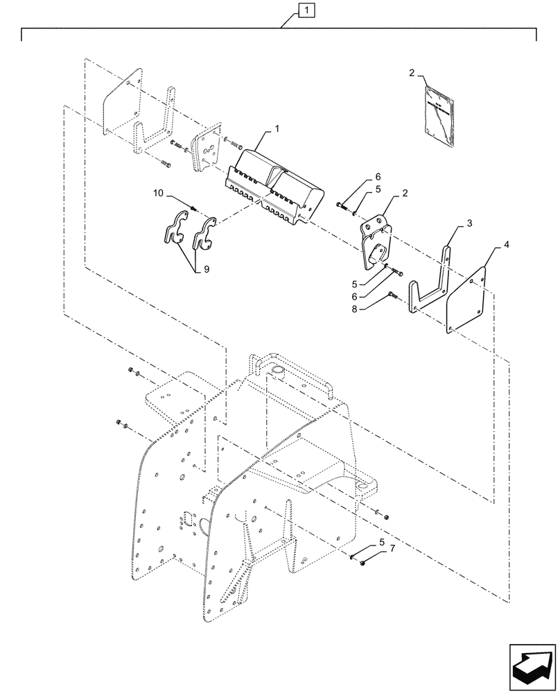 Схема запчастей Case IH STEIGER 350 - (88.037.01) - DIA KIT - REAR FRAME BALLAST WEIGHT CASTING (RC) (88) - ACCESSORIES