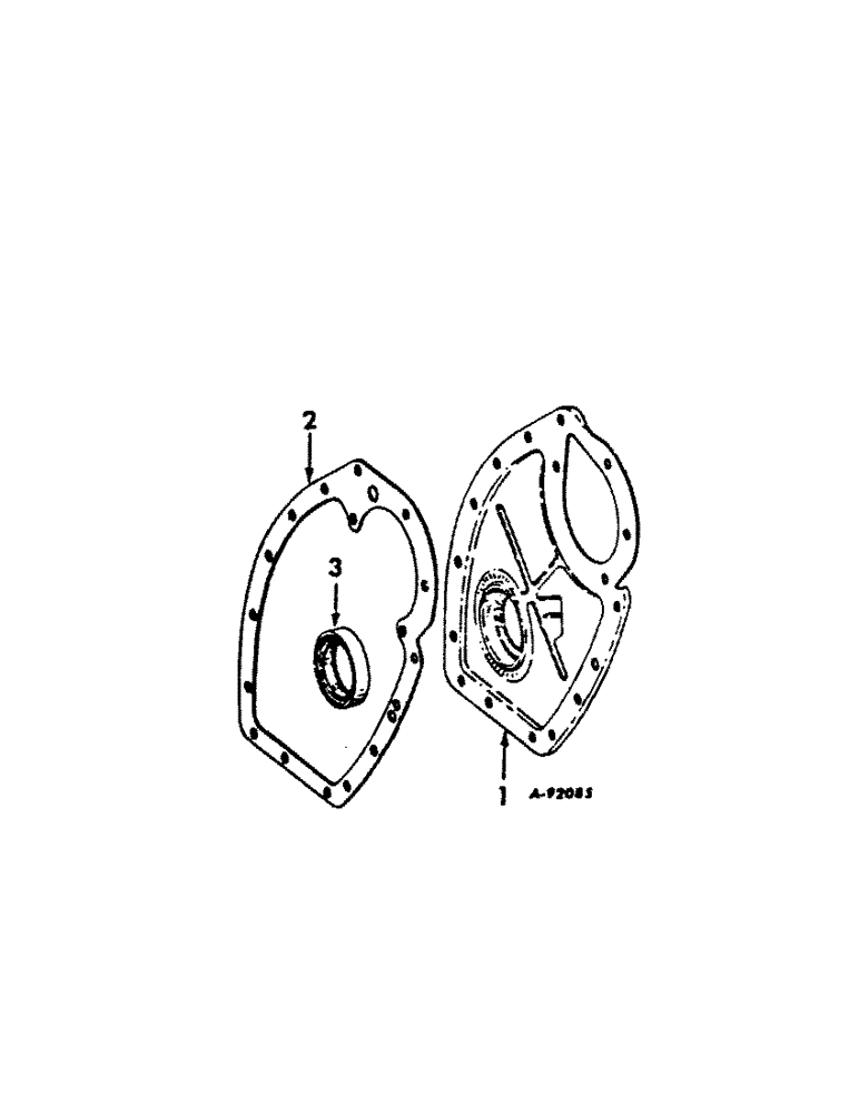 Схема запчастей Case IH C-146 - (D-10) - CRANKCASE FRONT COVER 