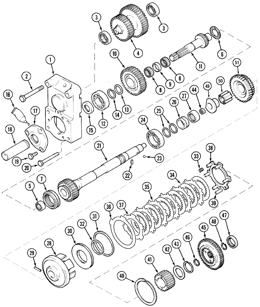 Схема запчастей Case IH CX50 - (06-34) - SHIFTABLE P.T.O. (06) - POWER TRAIN