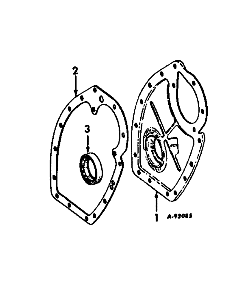 Схема запчастей Case IH C-153 - (E-12) - CRANKCASE FRONT COVER 