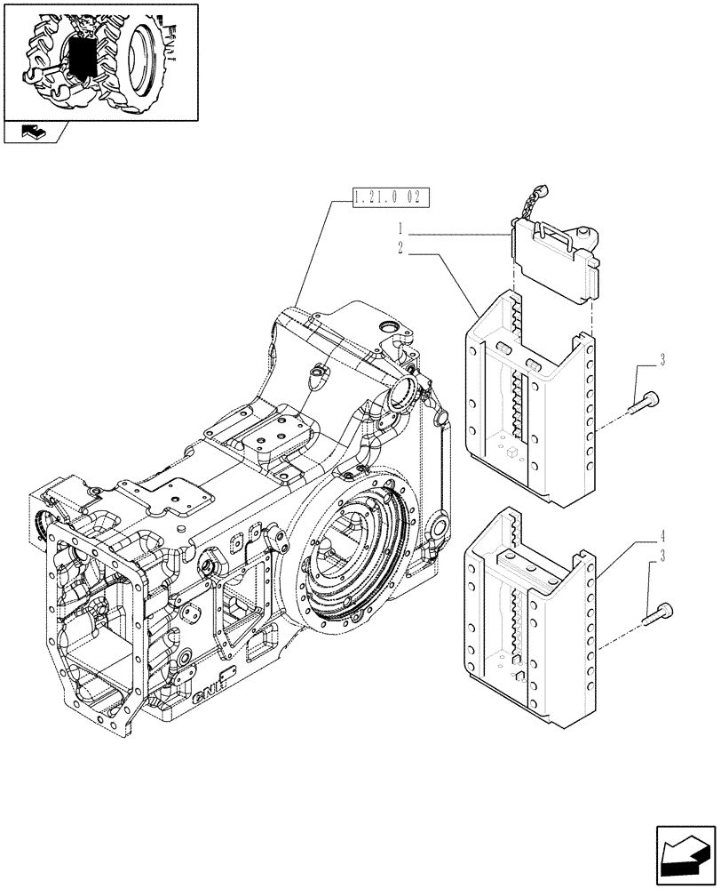 Схема запчастей Case IH PUMA 140 - (1.89.5/04) - SLIDER TOW HOOK WITH FIXED D3 TYPE COUPLING, LESS SWINGING DRAWBAR (ITALY) (VAR.331954) (09) - IMPLEMENT LIFT