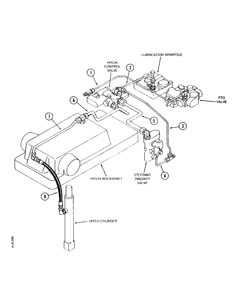 Схема запчастей Case IH 7120 - (1-44) - PICTORIAL INDEX, HITCH HYDRAULICS (00) - PICTORIAL INDEX