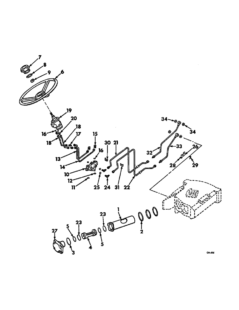 Схема запчастей Case IH 1026 - (10-03) - HYDRAULICS, POWER STEERING, FARMALL TRACTORS (07) - HYDRAULICS