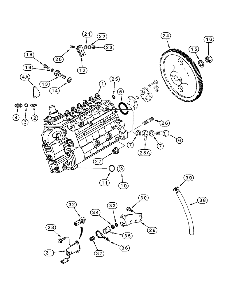 Схема запчастей Case IH 8940 - (3-020) - FUEL INJECTION PUMP AND DRIVE, 6TA-830 EMISSIONS CERTIFIED, 8940 TRACTOR ONLY (03) - FUEL SYSTEM