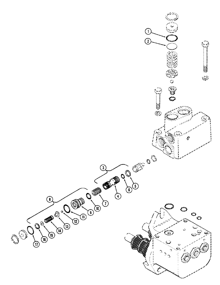 Схема запчастей Case IH 1370 - (260) - BRAKE VALVE CONVERSION KIT, TO CONVERT A65727 VALVE TO G34992 VALVE (07) - BRAKES