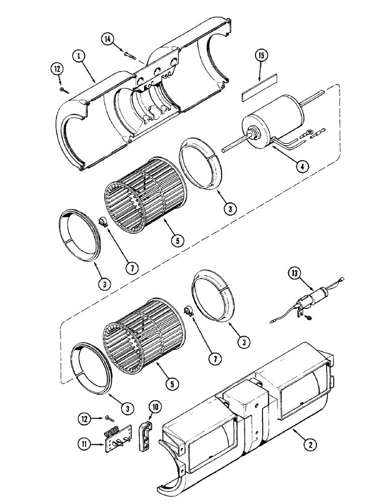 Схема запчастей Case IH 2096 - (9-434) - CAB, BLOWER ASSEMBLY (09) - CHASSIS/ATTACHMENTS