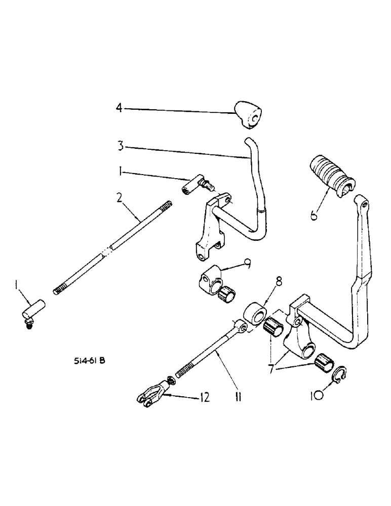 Схема запчастей Case IH 454 - (07-75) - TRANSMISSION CONTROLS, FORWARD AND REVERSE (04) - Drive Train