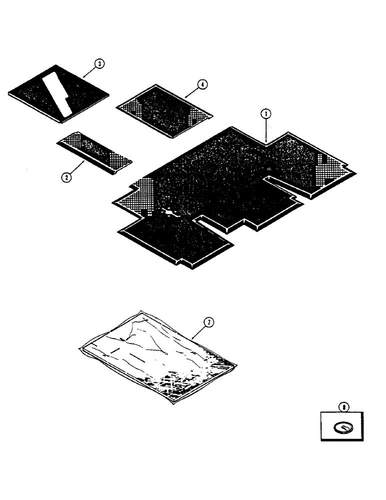 Схема запчастей Case IH 2390 - (9-374) - CAB, FLOOR MATS (09) - CHASSIS/ATTACHMENTS