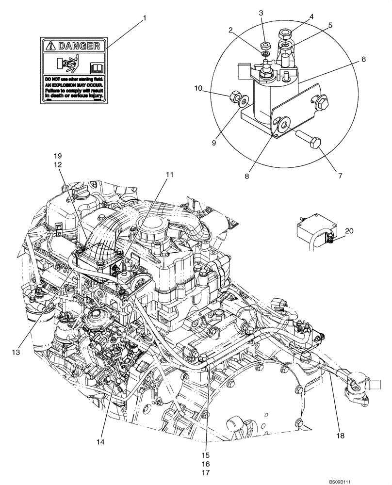 Схема запчастей Case IH 440 - (04-04A) - GRID HEATER (04) - ELECTRICAL SYSTEMS