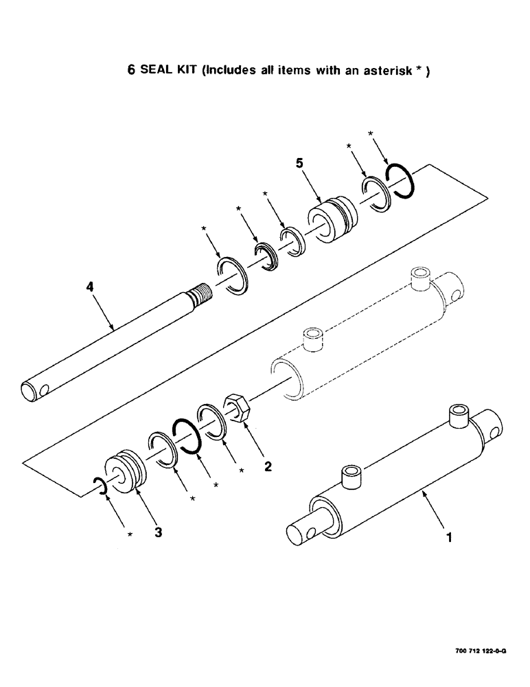 Схема запчастей Case IH 8575 - (8-06) - PICKUP HYDRAULIC CYLINDER ASSEMBLY, 700712122 HYDRAULIC CYLINDER COMPLETE (07) - HYDRAULICS