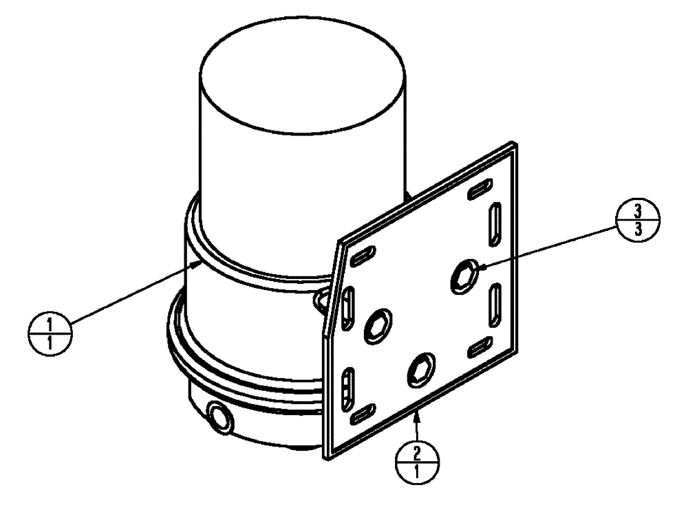 Схема запчастей Case IH TITAN 4520 - (07-016) - AIR DRYER ASSEMBLY W/MOUNTING BRACKET Pneumatics