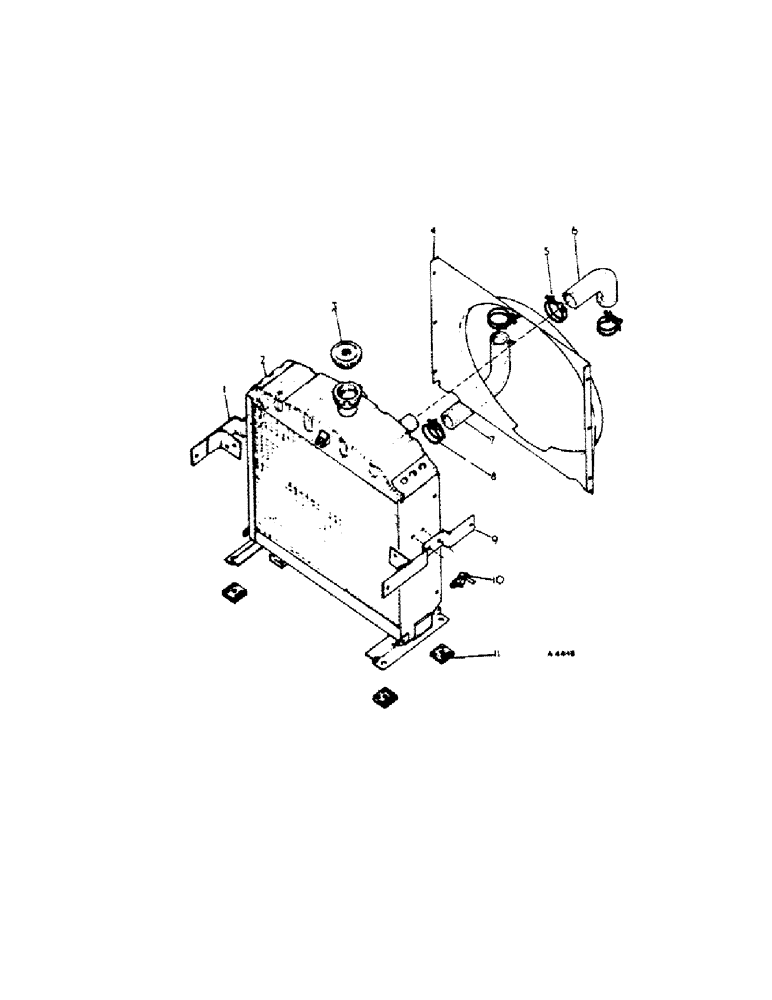 Схема запчастей Case IH 2350 - (4-06[A]) - RADIATOR AND CONNECTIONS (02) - ENGINE