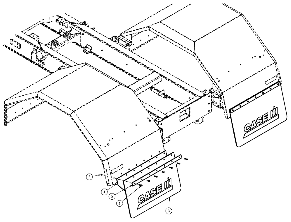 Схема запчастей Case IH TITAN 4020 - (10-005) - MUDFLAP GROUP, REAR OF REAR Options