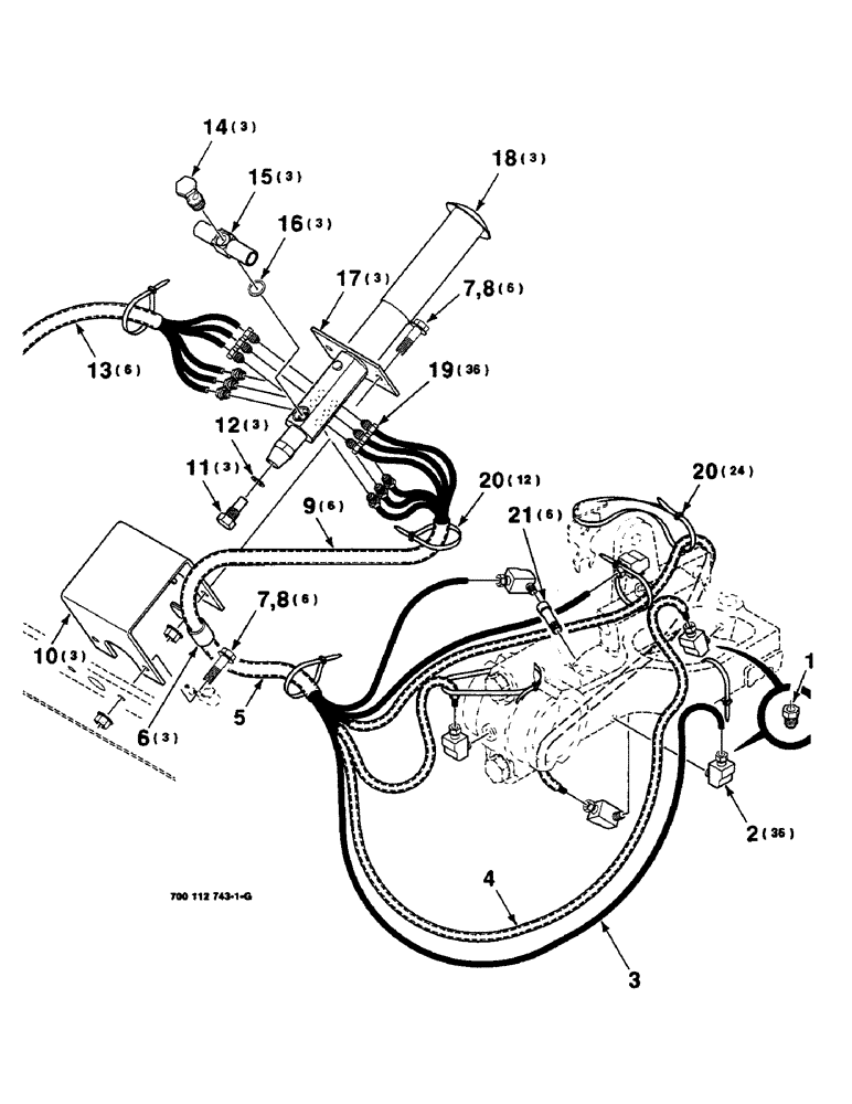 Схема запчастей Case IH 8590 - (6-34) - LUBE PUMP AND LINE ASSEMBLY, KNOTTER (14) - BALE CHAMBER