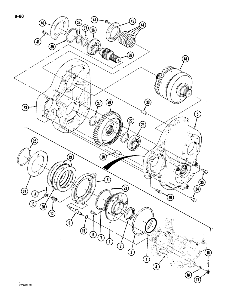 Схема запчастей Case IH 9180 - (6-60) - PTO ASSEMBLY (06) - POWER TRAIN