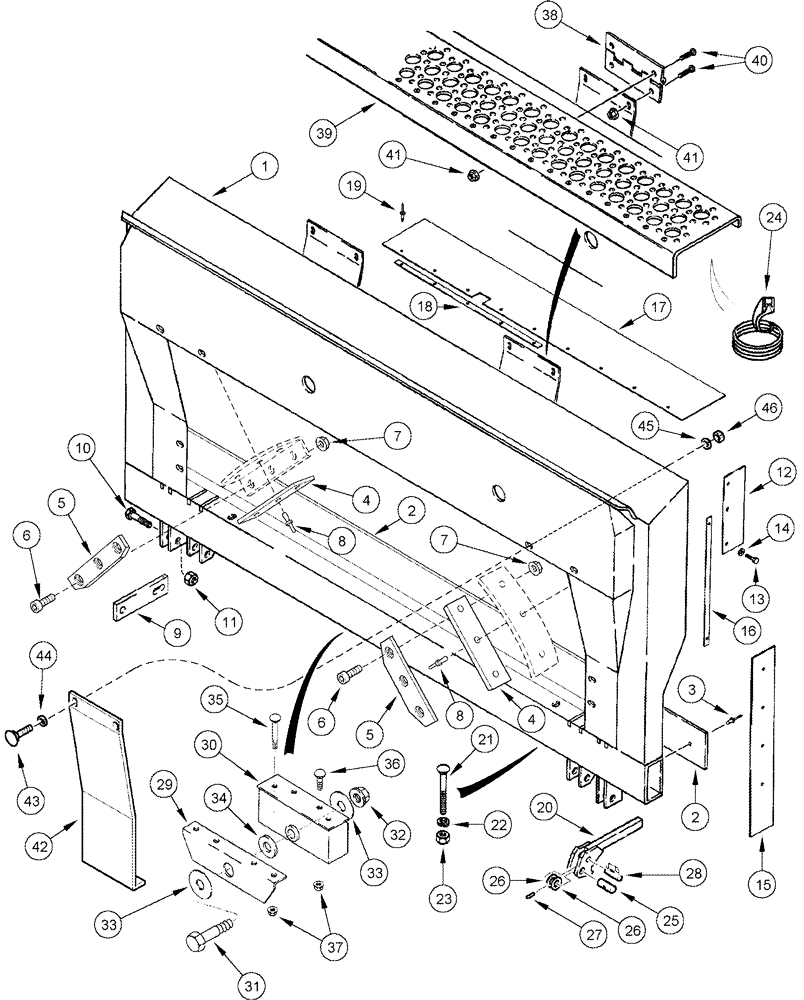 Схема запчастей Case IH 2344 - (09A-32) - FIELD TRACKER® - SUPPORT, HEADER PIVOT - ASN JJC0174400 (13) - FEEDER