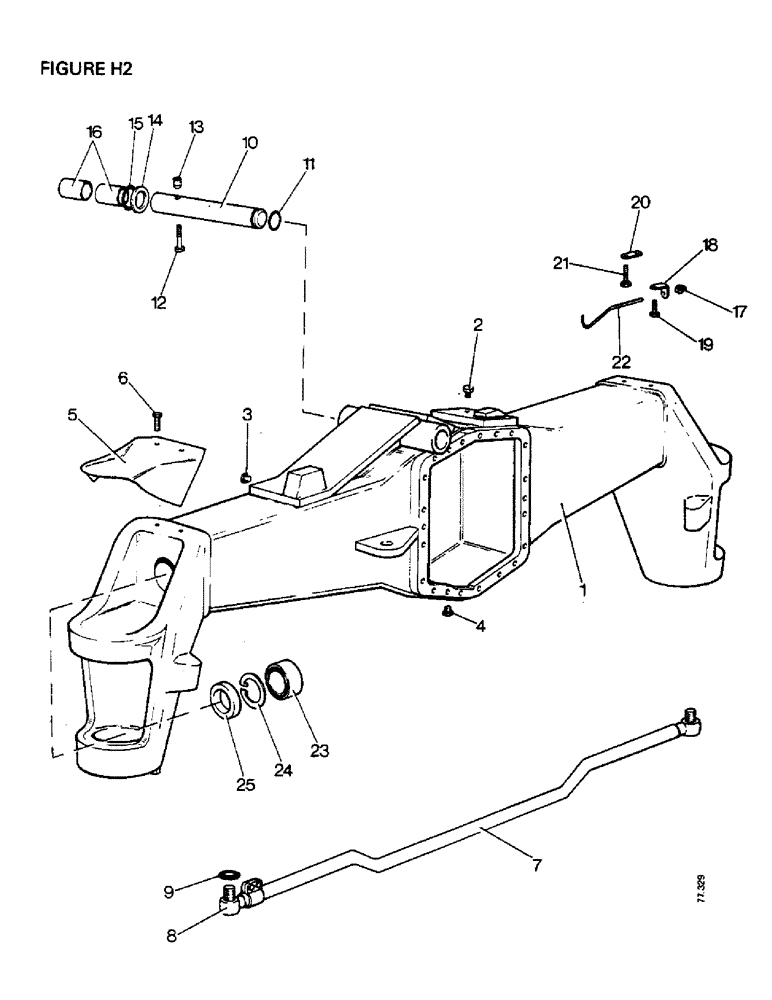 Схема запчастей Case IH 1410 - (H02-1) - STEERING&FRONT AXLE, FRONT AXLE 4WD TRAC., KRAMER AXLE [A] 1410 4WD, [B] 1410Q 4WD, 1410SK 4WD Steering & Front Axle