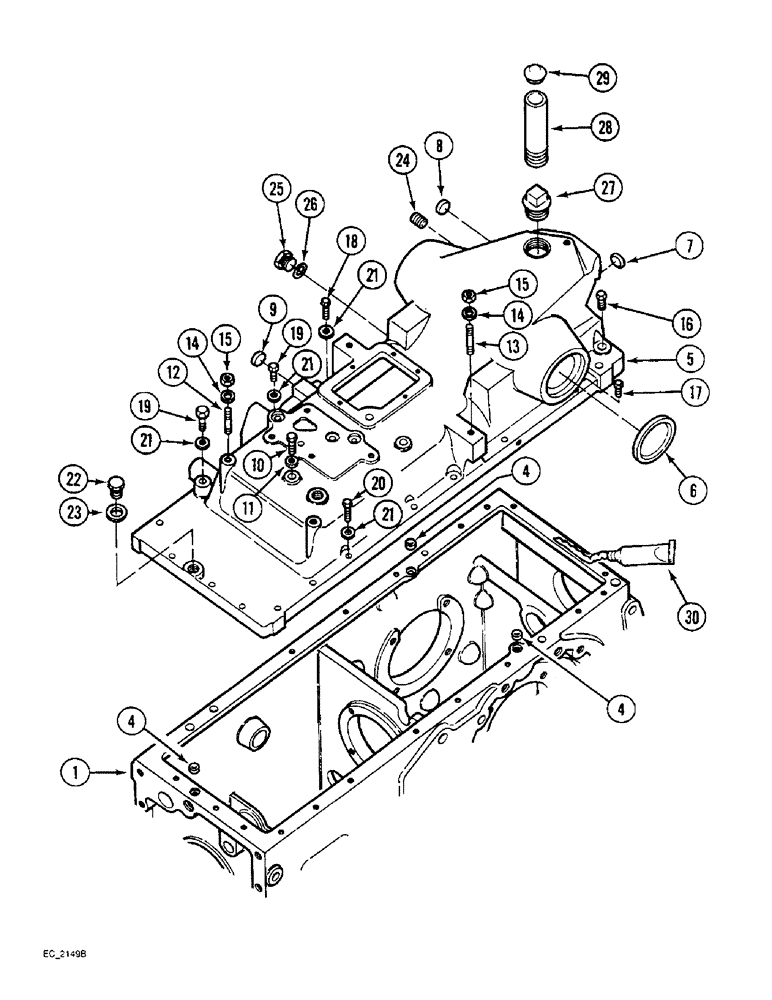 Схема запчастей Case IH 3230 - (6-038) - REAR FRAME, TOP COVER (06) - POWER TRAIN