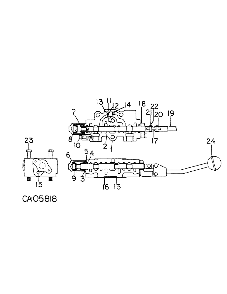 Схема запчастей Case IH 284 - (10-14) - HYDRAULICS, AUXILIARY VALVE, DOUBLE ACTING (07) - HYDRAULICS