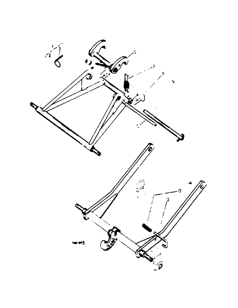 Схема запчастей Case IH 2300 - (6-10) - ATTACHMENTS, AUTOMATIC HITCH ATTACHMENT Attachments