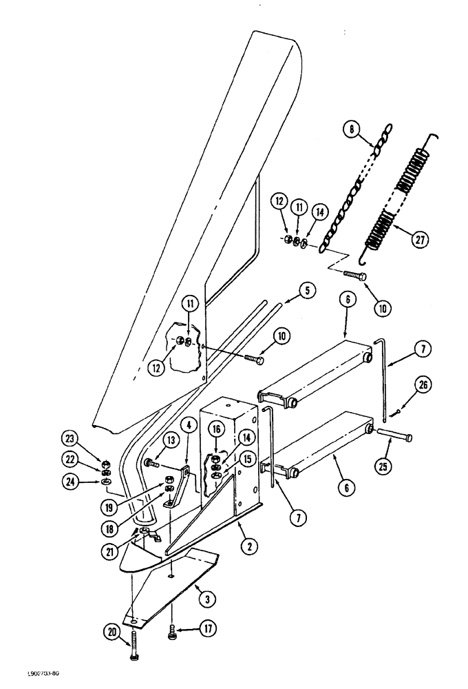 Схема запчастей Case IH 1822 - (9A-066) - PLANT LIFTER LEFT (13) - PICKING SYSTEM