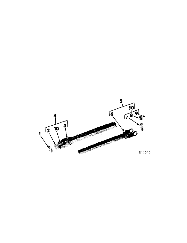 Схема запчастей Case IH 125 - (D-10[B]) - SIDE DRIVESHAFT UNIVERSAL, HAYES STEEL 