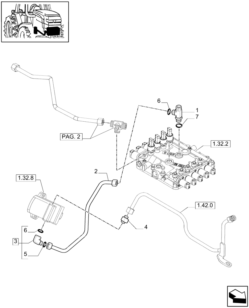 Схема запчастей Case IH PUMA 180 - (1.29.7[03]) - GEARBOX LUBRICATION - PIPES (03) - TRANSMISSION