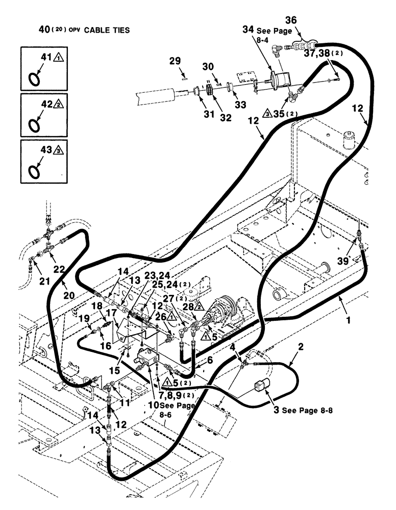 Схема запчастей Case IH 8880 - (8-02) - CONVEYOR HYDRAULIC ASSEMBLY (35) - HYDRAULIC SYSTEMS