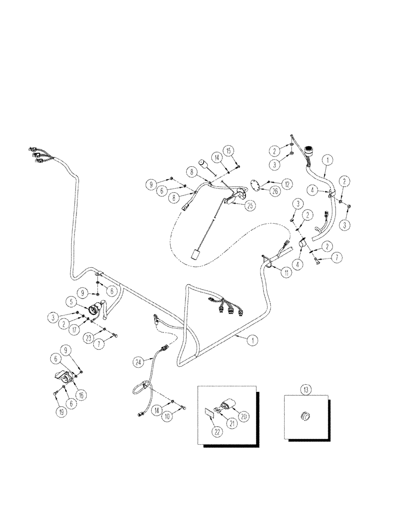 Схема запчастей Case IH STX440 - (04-28) - HARNESS REAR FRAME, WITH MANUAL REMOTE (04) - ELECTRICAL SYSTEMS