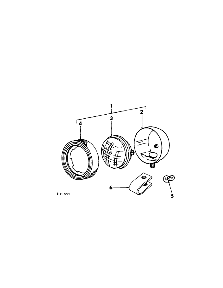 Схема запчастей Case IH 230 - (08-6) - ELECTRICAL, HEAD LIGHT AND TAIL LIGHT (06) - ELECTRICAL