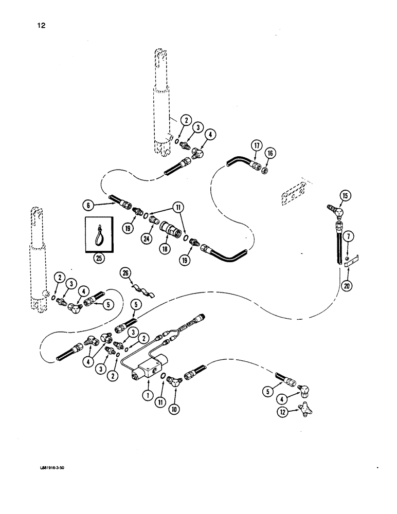 Схема запчастей Case IH 5100 - (012) - MARKER HYDRAULICS, ELECTRONIC SELECTOR 