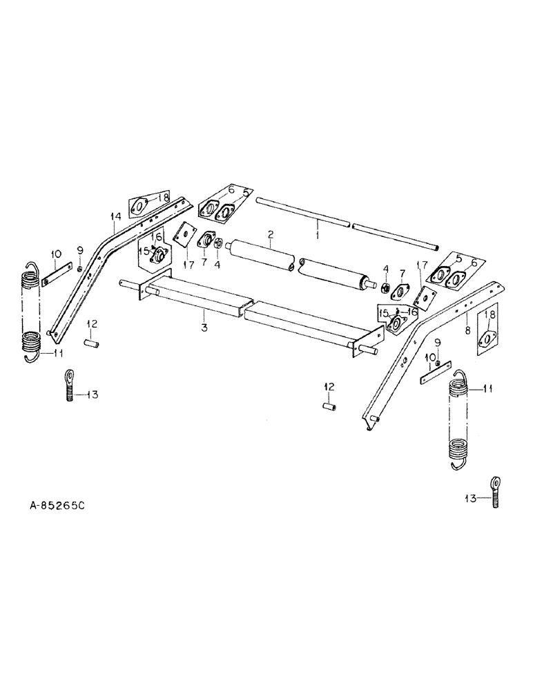 Схема запчастей Case IH 2400 - (B-24) - BELT TIGHTENER (62) - PRESSING - BALE FORMATION