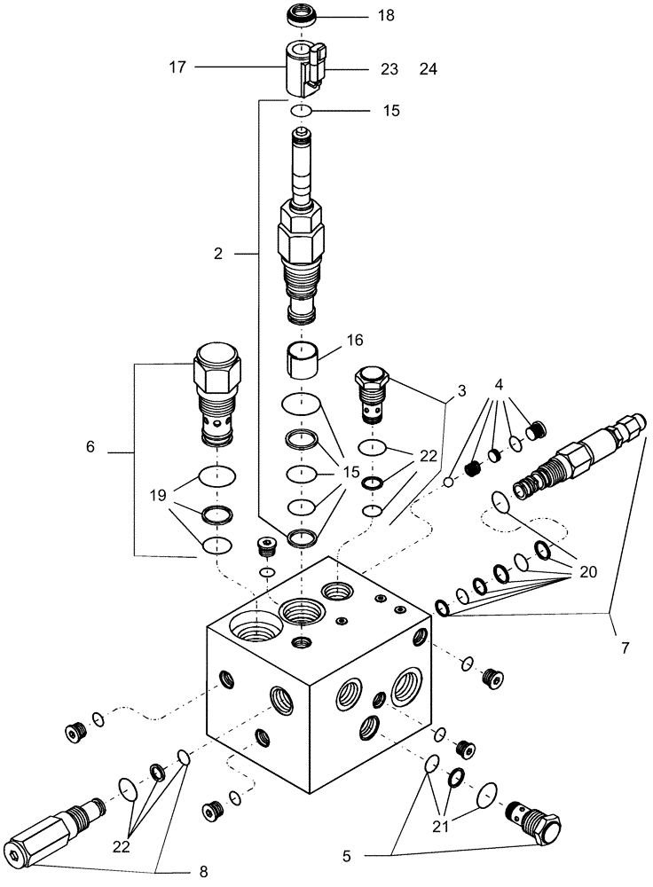 Схема запчастей Case IH 1250 - (35.138.22) - HYDRAULICS - VALVE 431468A1, PTO - MECHANICAL DRIVE (35) - HYDRAULIC SYSTEMS