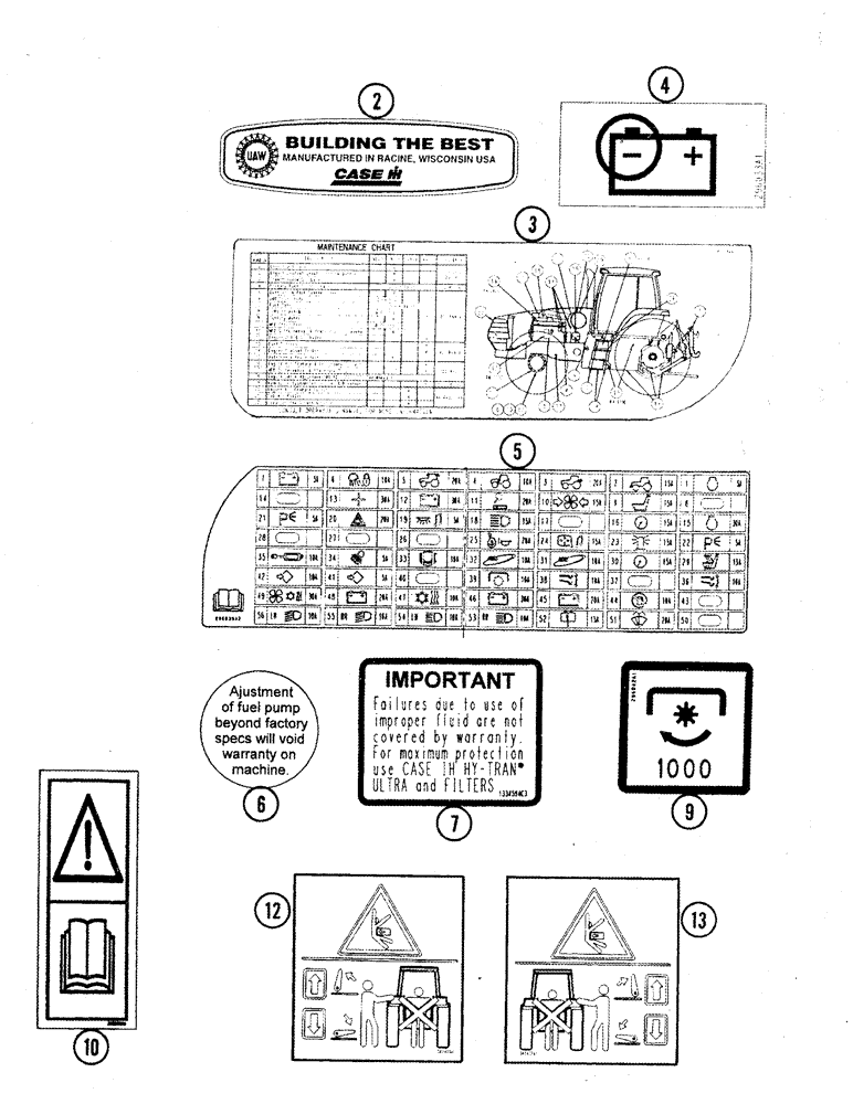 Схема запчастей Case IH MX200 - (09-69) - DECALS - FRENCH (09) - CHASSIS/ATTACHMENTS