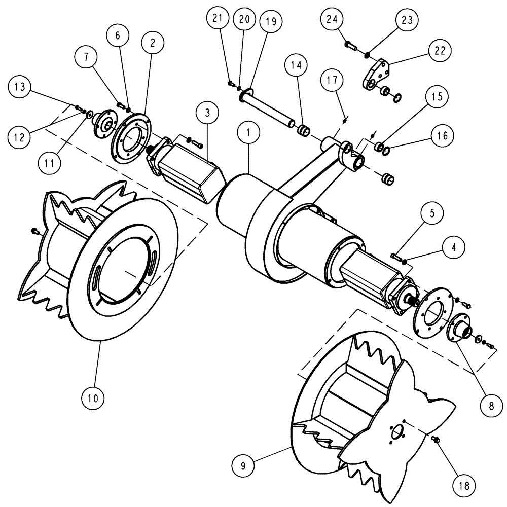 Схема запчастей Case IH 7700 - (A05[03]) - POWER WALKDOWN ROLLER {ADJUSTABLE} Mainframe & Functioning Components