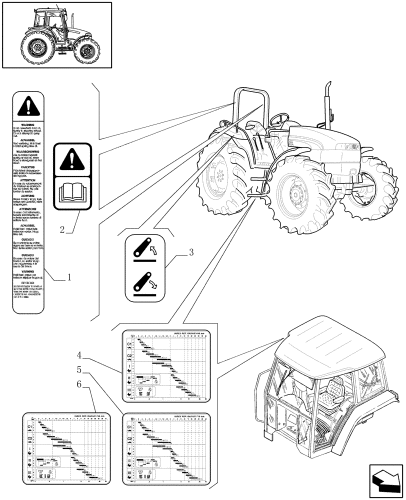 Схема запчастей Case IH JX90 - (1.98.0[03]) - DECALS (13) - DECALS