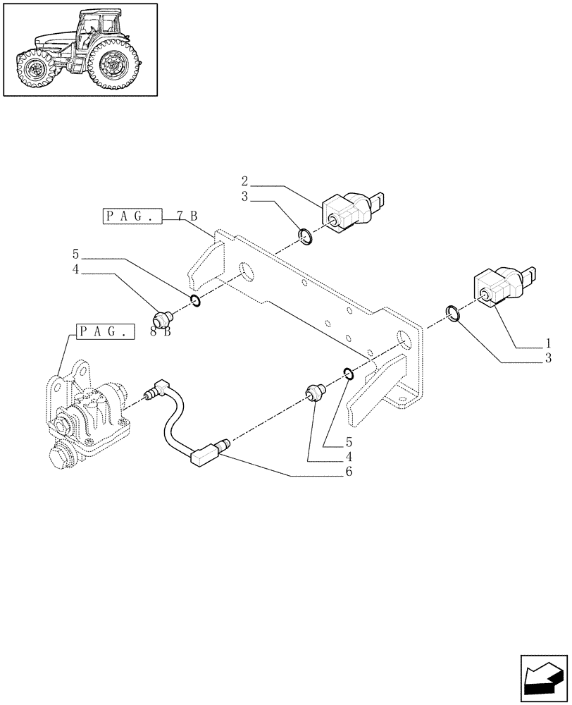 Схема запчастей Case IH MAXXUM 115 - (1.68.6[09A]) - TRAILER AIR BRAKE UNIVERSAL - QUICK-FIT CONNECTIONS AND PIPES - D6753 (VAR.332727-333727) (05) - REAR AXLE