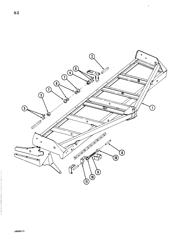 Схема запчастей Case IH 6200 - (9-002) - MAIN FRAME (09) - CHASSIS/ATTACHMENTS