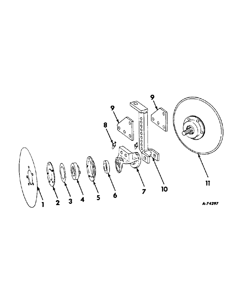 Схема запчастей Case IH 188 - (C-28) - DISK FURROWING ATTACHMENT, 11 IN. 