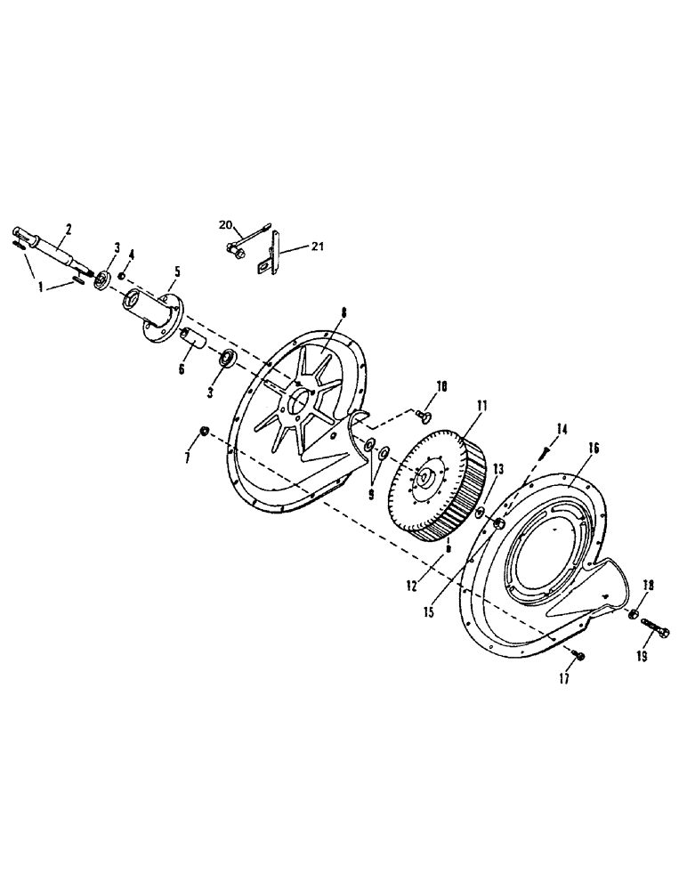 Схема запчастей Case IH 1100 - (E43) - BLOWER PARTS, DIESEL 