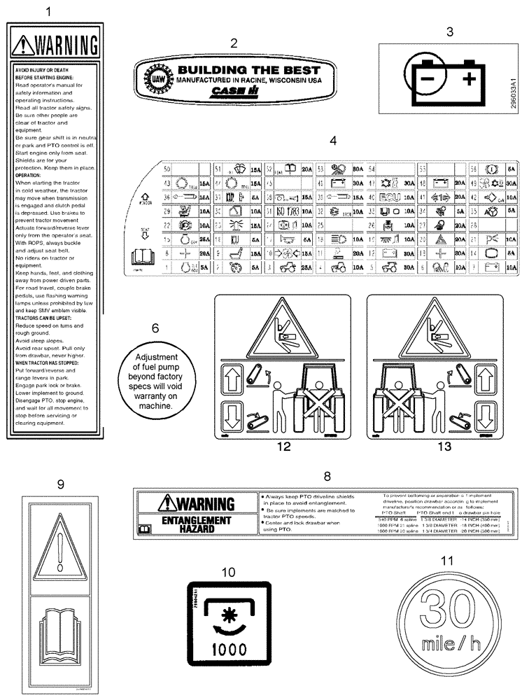 Схема запчастей Case IH MAGNUM 255 - (09-56) - DECALS (09) - CHASSIS/ATTACHMENTS