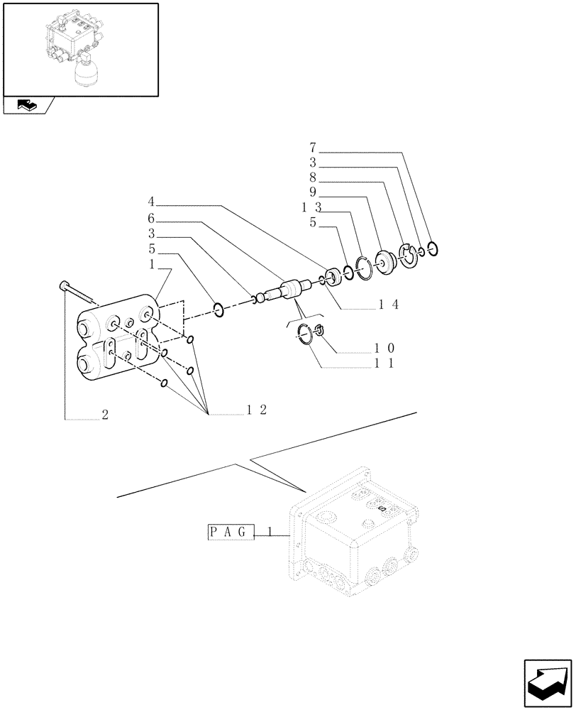 Схема запчастей Case IH PUMA 125 - (1.32.2[04]) - SEMI POWER SHIFT - CENTRAL REDUCTION GEAR CONTROLS (03) - TRANSMISSION