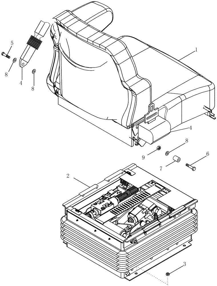 Схема запчастей Case IH MAGNUM 255 - (09-26) - SEAT ASSEMBLY (09) - CHASSIS/ATTACHMENTS