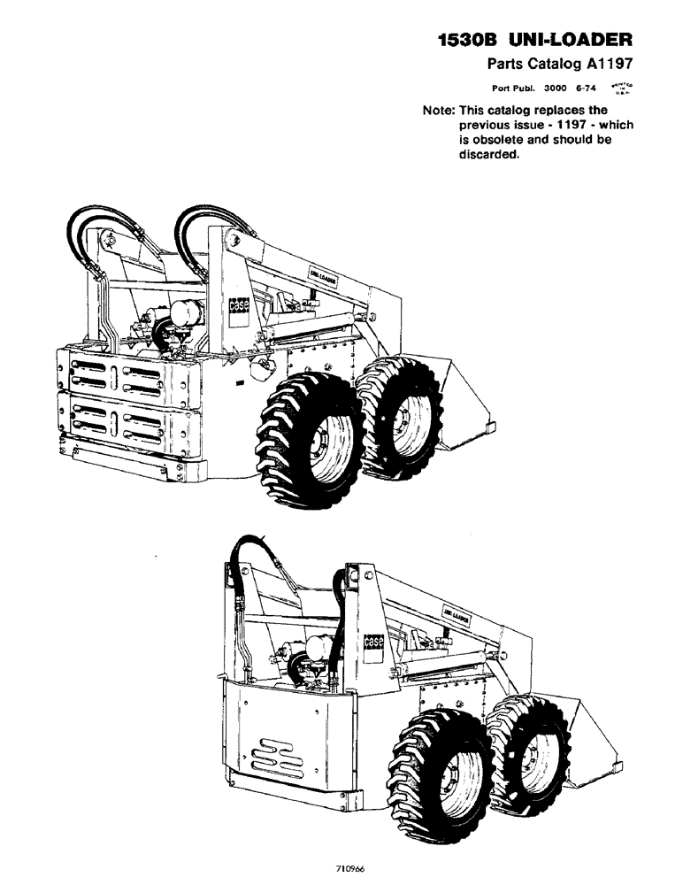Схема запчастей Case IH 1530 - (001) - 1530B UNI-LOADER (00) - PICTORIAL INDEX
